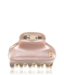 Alexandre De Paris Pince Vendôme 4,5 Cm Rosa Glitzer Haarspangen
