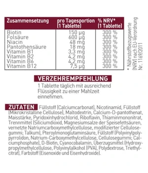 N1 Vitamin B Komplex Nahrungsergänzungsmittel 4 N1 Vitamin B Komplex Nahrungsergänzungsmittel – Bild 2