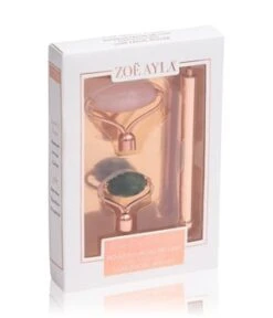 Zoë Ayla Precious Stone Jade And Rose Quartz Gesicht Roll-On -Pflegemittel Geschäft zoe ayla luxe jade and rose quartz gesicht roll on 1 stk 0686012004535 pack