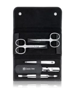 Zwilling Classic Inox Maniküre Pediküre Set 5tlg. Mit Nagelschere, Leder, Schwarz Maniküre-Set